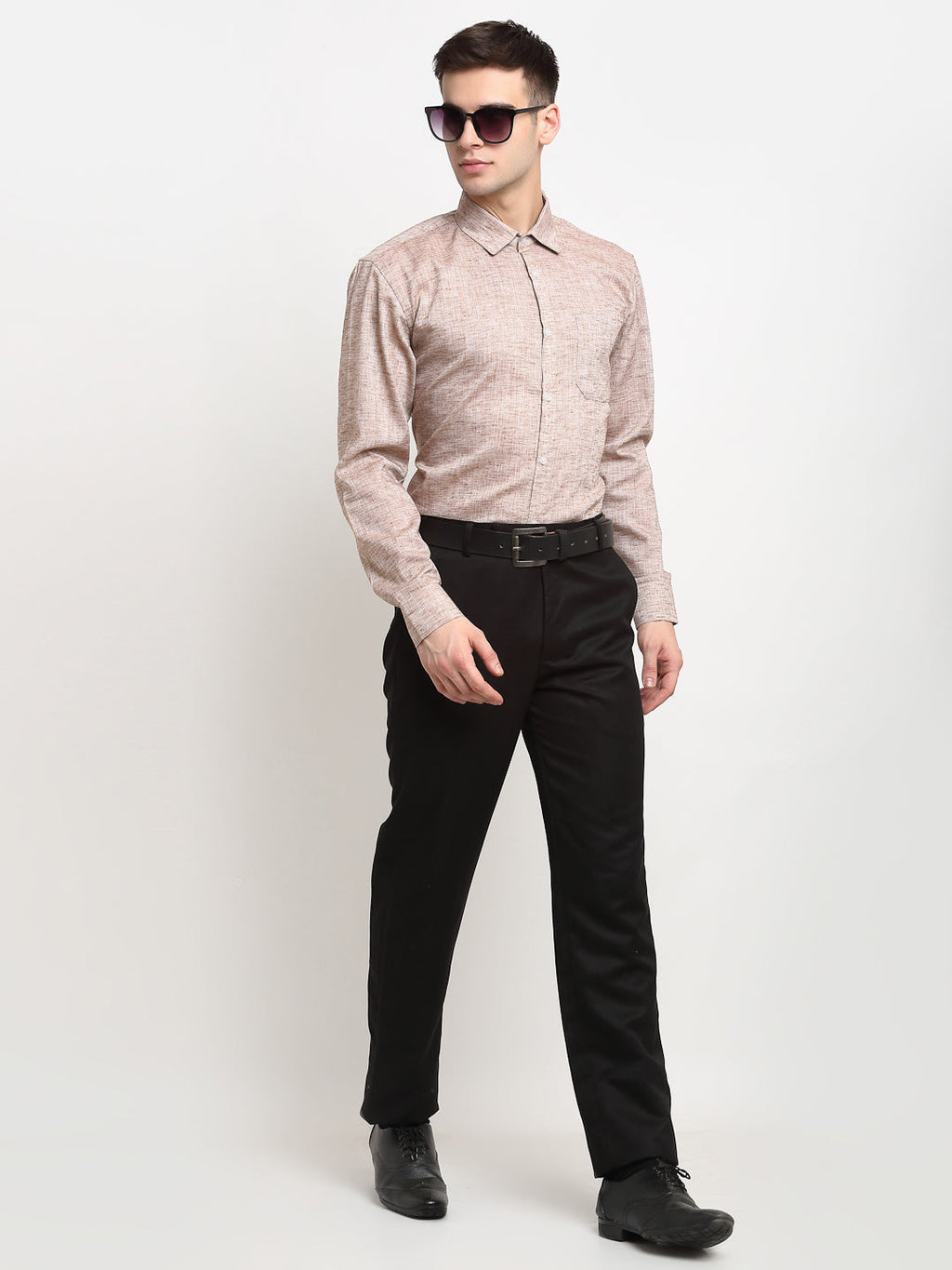 Jainish Rust Men's Solid Cotton Formal Shirt ( SF 782Rust ) | Grocsy