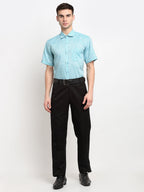 Jainish Green Men's Solid Cotton Half Sleeves Formal Shirt ( SF 783Green ) | Grocsy