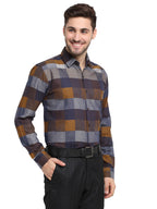 Jainish Multicolor Men's Checked Cotton Formal Shirt ( SF 787Multi ) | Grocsy