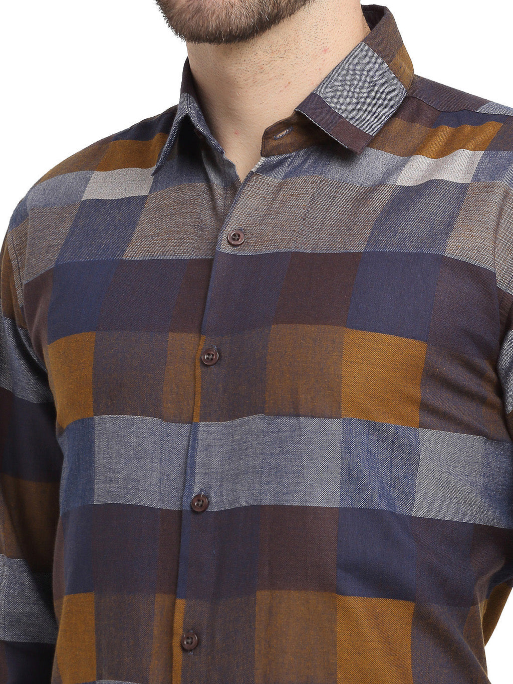 Jainish Multicolor Men's Checked Cotton Formal Shirt ( SF 787Multi ) | Grocsy