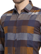 Jainish Multicolor Men's Checked Cotton Formal Shirt ( SF 787Multi ) | Grocsy