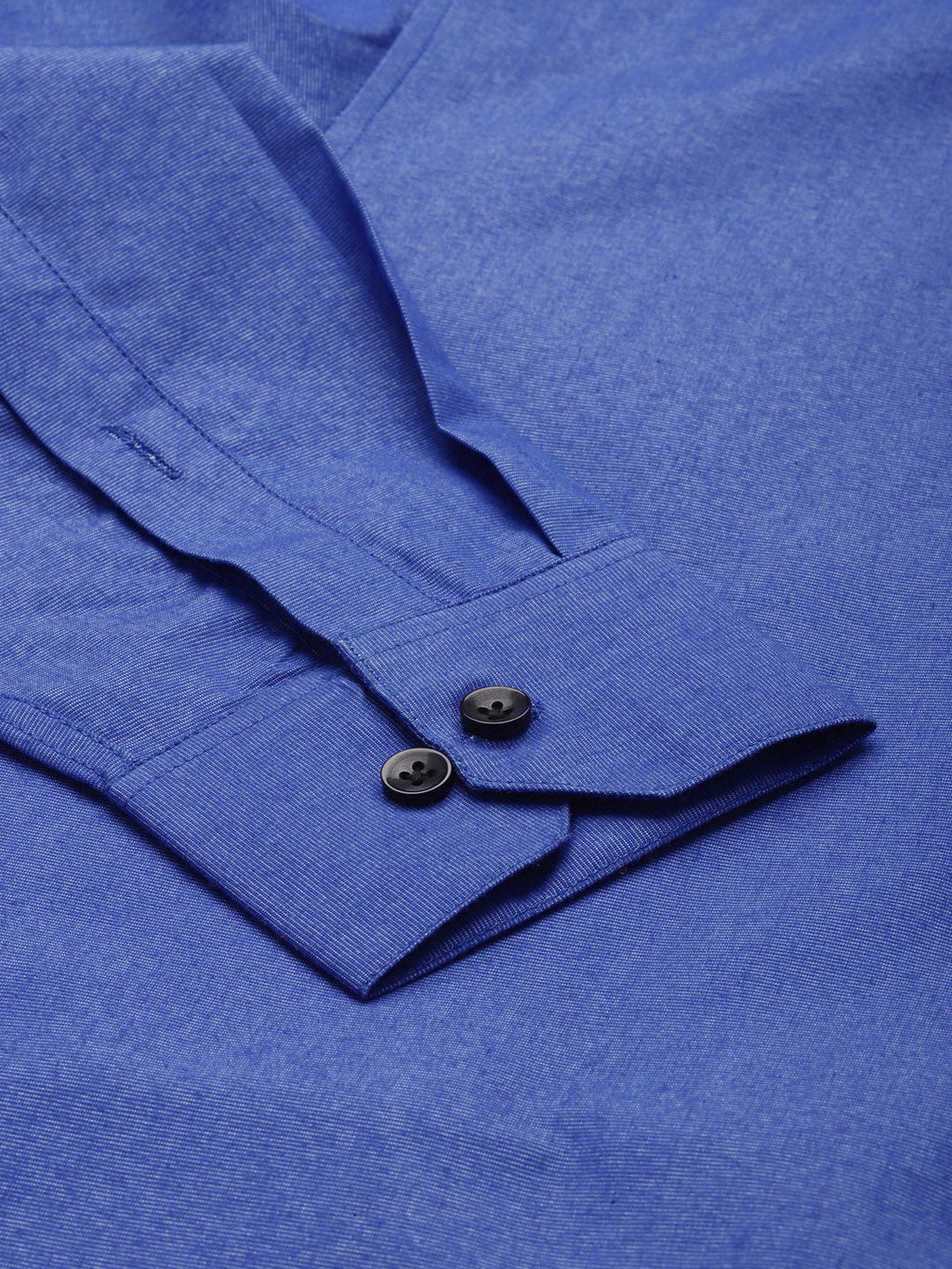 Jainish Men's Solid Formal Cotton Shirt ( SF 788Blue ) | Grocsy