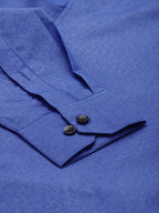 Jainish Men's Solid Formal Cotton Shirt ( SF 788Blue ) | Grocsy