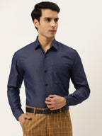 Jainish Men's Solid Formal Cotton Shirt ( SF 788Charcoal ) | Grocsy