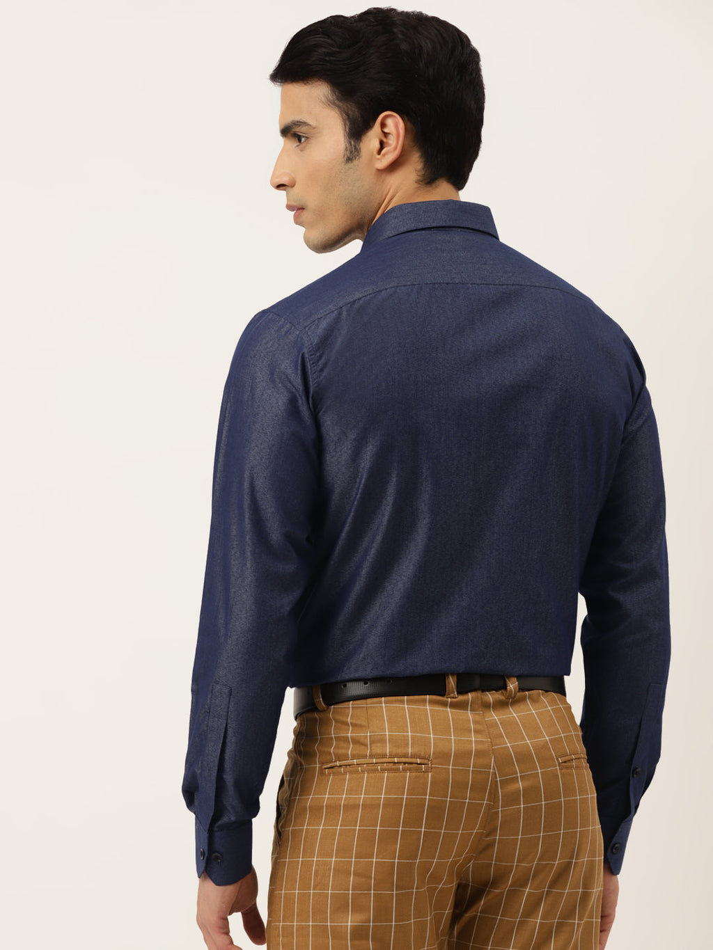 Jainish Men's Solid Formal Cotton Shirt ( SF 788Charcoal ) | Grocsy