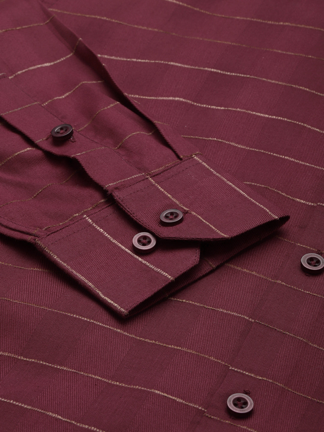 Jainish Men's Formal Cotton Horizontal Striped Shirt ( SF 790Maroon ) | Grocsy