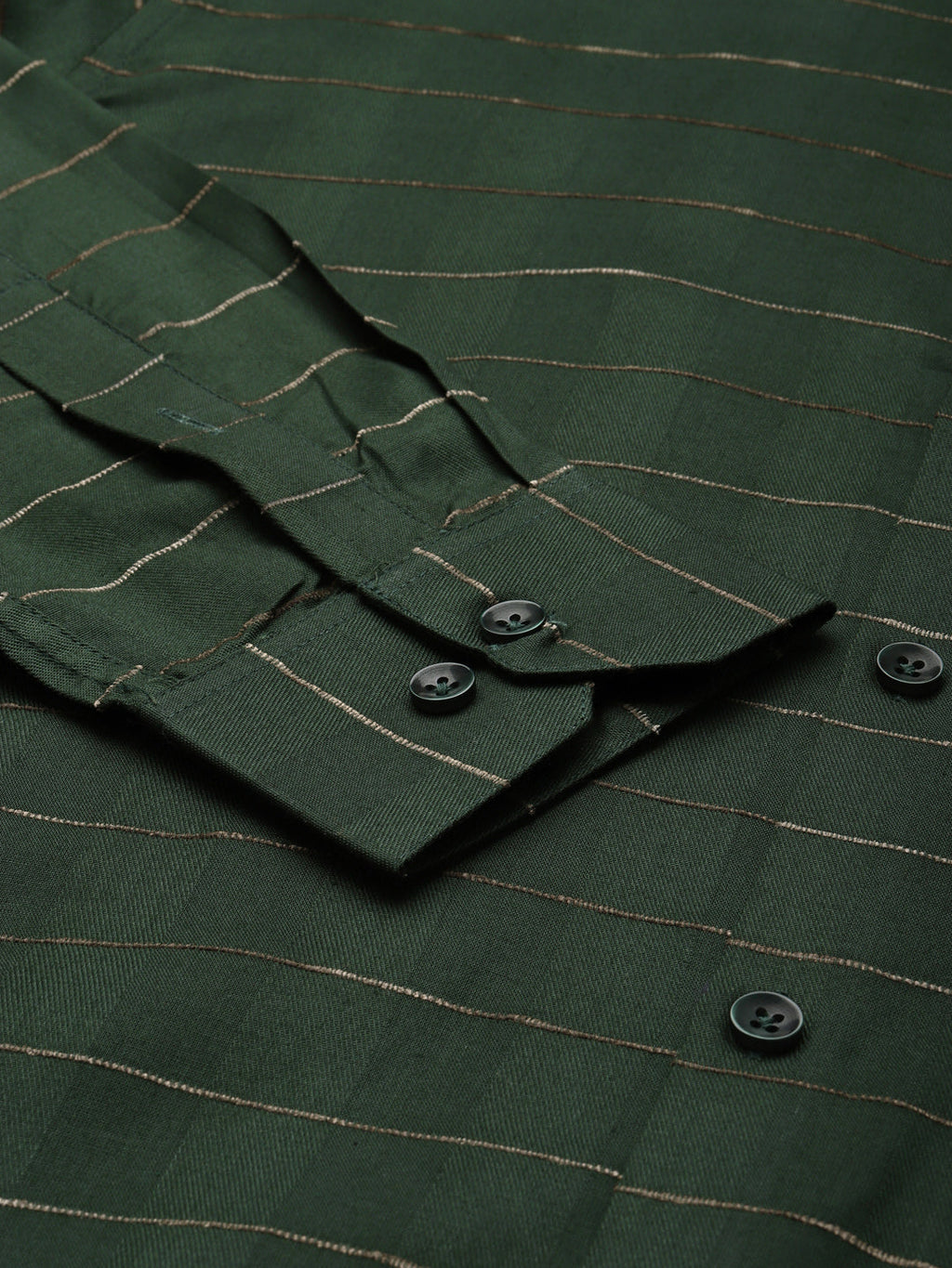 Jainish Men's Formal Cotton Horizontal Striped Shirt ( SF 790Olive ) | Grocsy