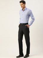 Jainish Men's Linen Cotton Polka Dots Formal Shirts ( SF 794Blue ) | Grocsy