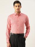Jainish Men's Linen Cotton Polka Dots Formal Shirts ( SF 794Red ) | Grocsy