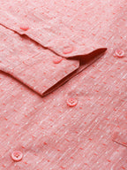 Jainish Men's Linen Cotton Polka Dots Formal Shirts ( SF 794Red ) | Grocsy