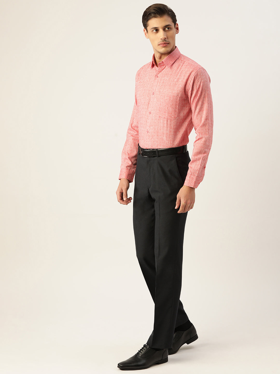 Jainish Men's Linen Cotton Polka Dots Formal Shirts ( SF 794Red ) | Grocsy