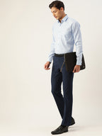Jainish Men's Cotton Striped Formal Shirts ( SF 795Light-Blue ) | Grocsy