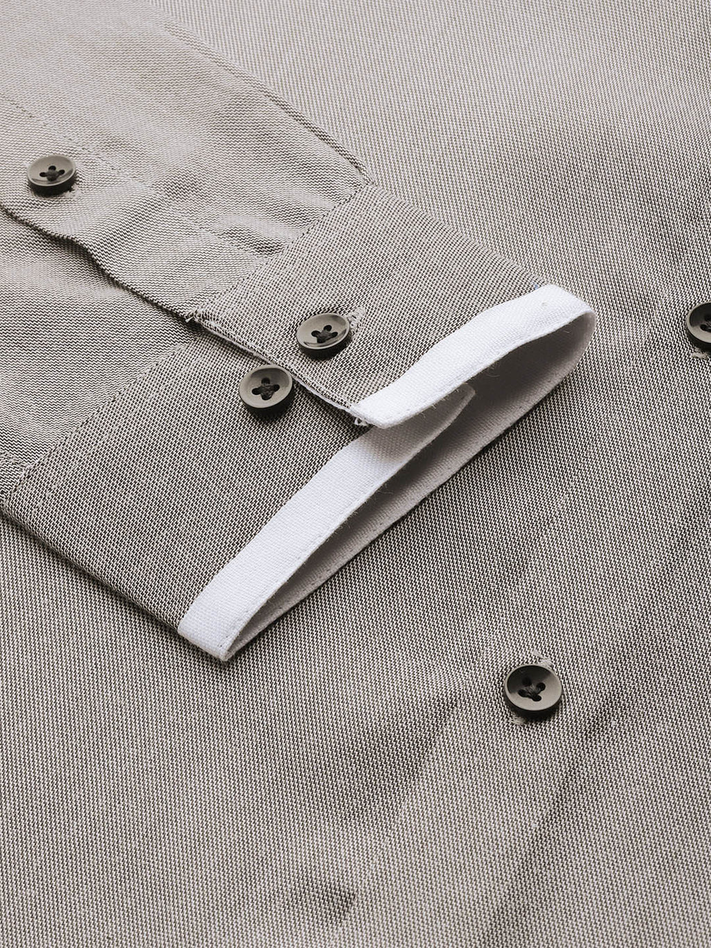 Jainish Men's Cotton Solid Formal Shirts ( SF 796Charcoal ) | Grocsy