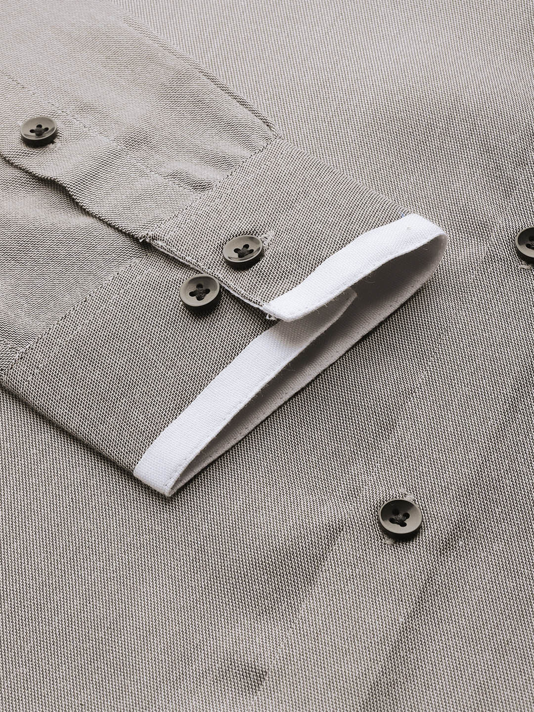 Jainish Men's Cotton Solid Formal Shirts ( SF 796Charcoal ) | Grocsy