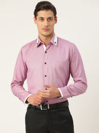 Jainish Men's Cotton Solid Formal Shirts ( SF 796Purple ) | Grocsy