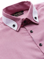 Jainish Men's Cotton Solid Formal Shirts ( SF 796Purple ) | Grocsy