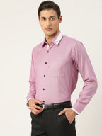 Jainish Men's Cotton Solid Formal Shirts ( SF 796Purple ) | Grocsy