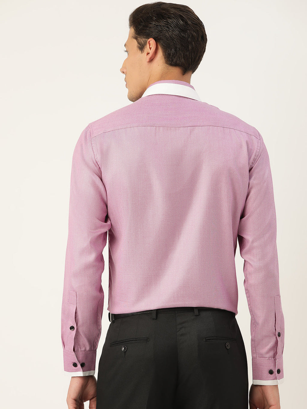 Jainish Men's Cotton Solid Formal Shirts ( SF 796Purple ) | Grocsy