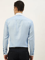 Jainish Men's Cotton Solid Formal Shirts ( SF 796Sky ) | Grocsy