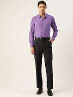 Jainish Men's Cotton Checked Formal Shirts ( SF 800Voilet ) | Grocsy