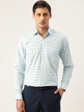 Jainish Men's Cotton Striped Formal Shirts ( SF 801Sky ) | Grocsy