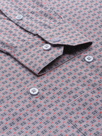 Jainish Men's Cotton Micro Checked Formal Shirts - Grey | Grocsy
