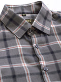 Jainish Men's Cotton Checked Formal Shirts ( SF 803Grey ) | Grocsy