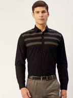 Jainish Men's Cotton Printed Formal Shirts ( SF 805Black ) | Grocsy