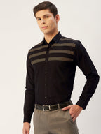 Jainish Men's Cotton Printed Formal Shirts ( SF 805Black ) | Grocsy