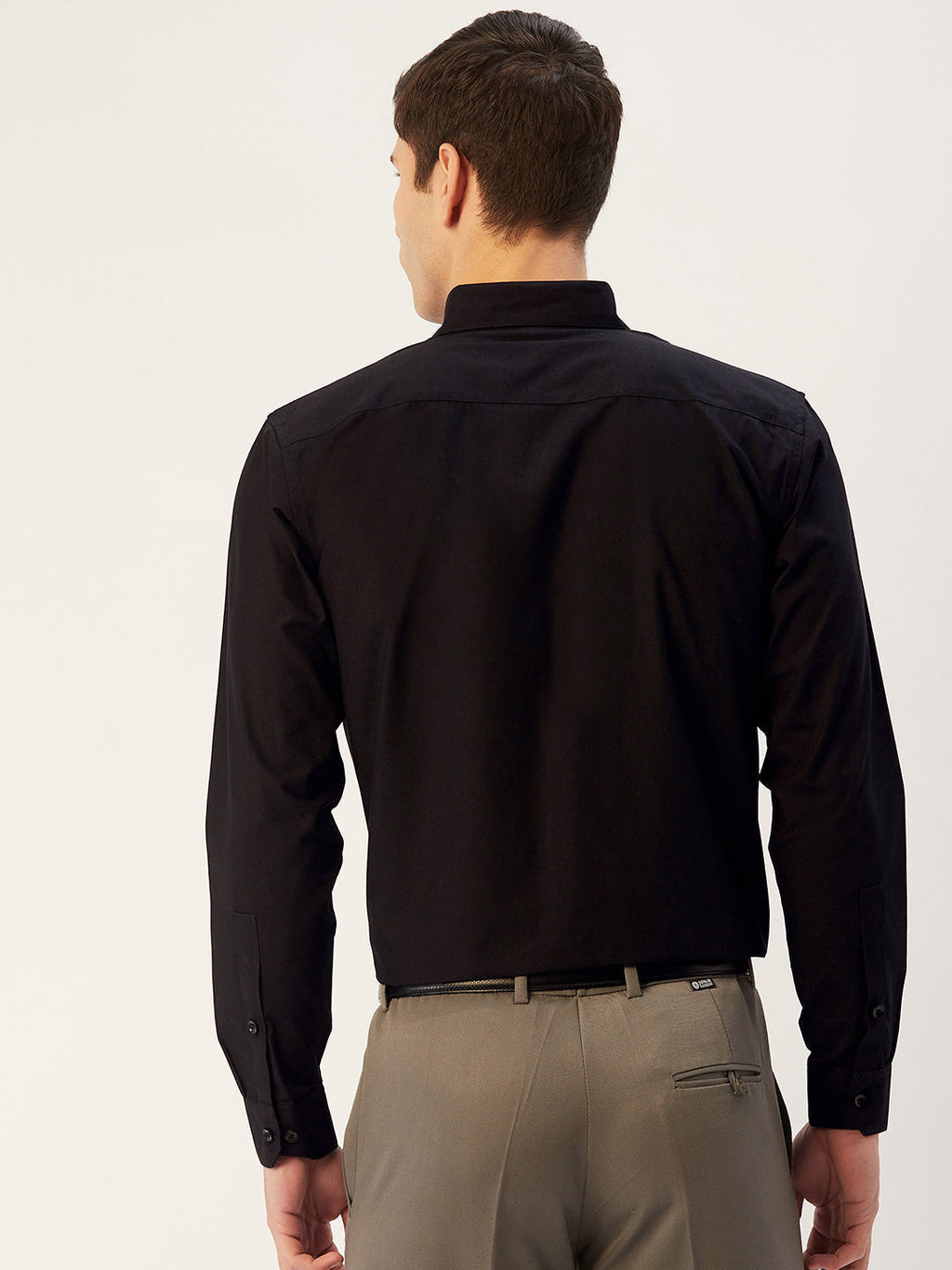 Jainish Men's Cotton Printed Formal Shirts ( SF 805Black ) | Grocsy
