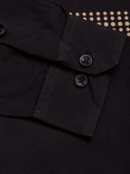 Jainish Men's Cotton Printed Formal Shirts ( SF 805Black ) | Grocsy