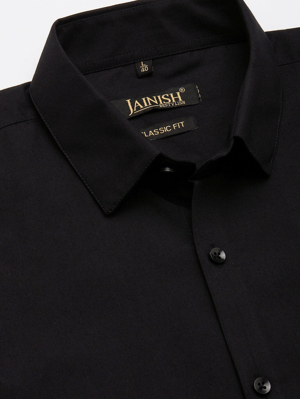 Jainish Men's Cotton Printed Formal Shirts ( SF 806Black ) | Grocsy