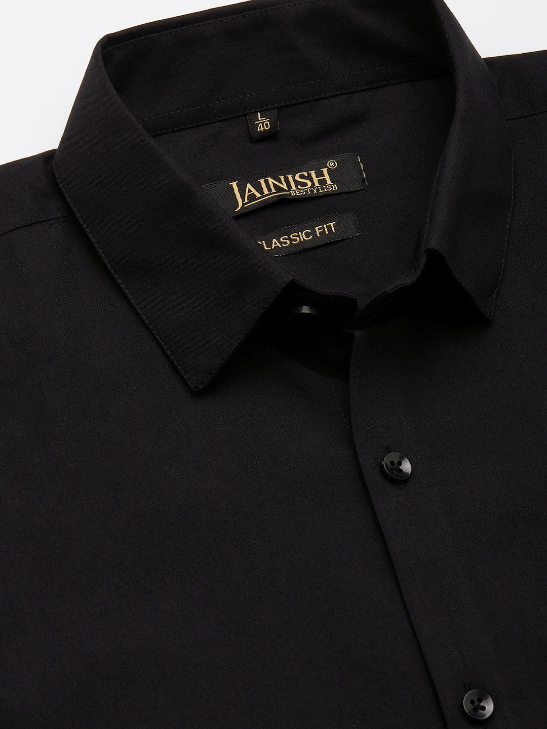 Jainish Men's Cotton Printed Formal Shirts ( SF 806Black ) | Grocsy