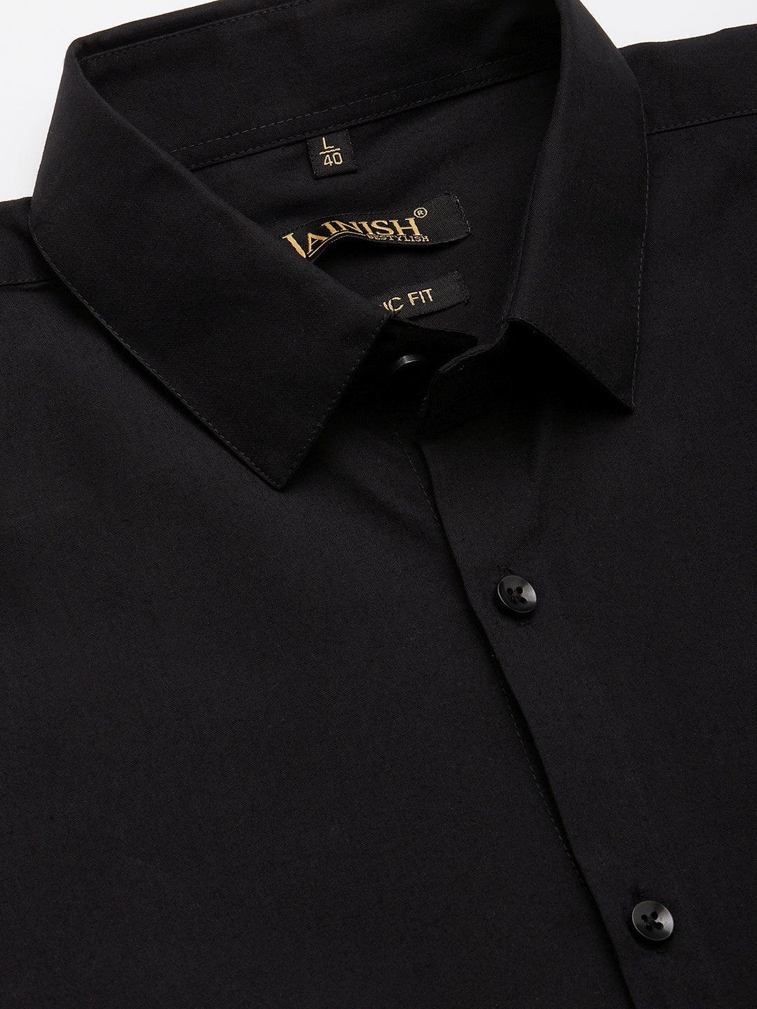 Jainish Men's Cotton Printed Formal Shirts ( SF 807Black ) | Grocsy