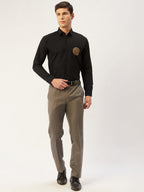 Jainish Men's Cotton Printed Formal Shirts ( SF 807Black ) | Grocsy