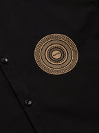 Jainish Men's Cotton Printed Formal Shirts ( SF 807Black ) | Grocsy