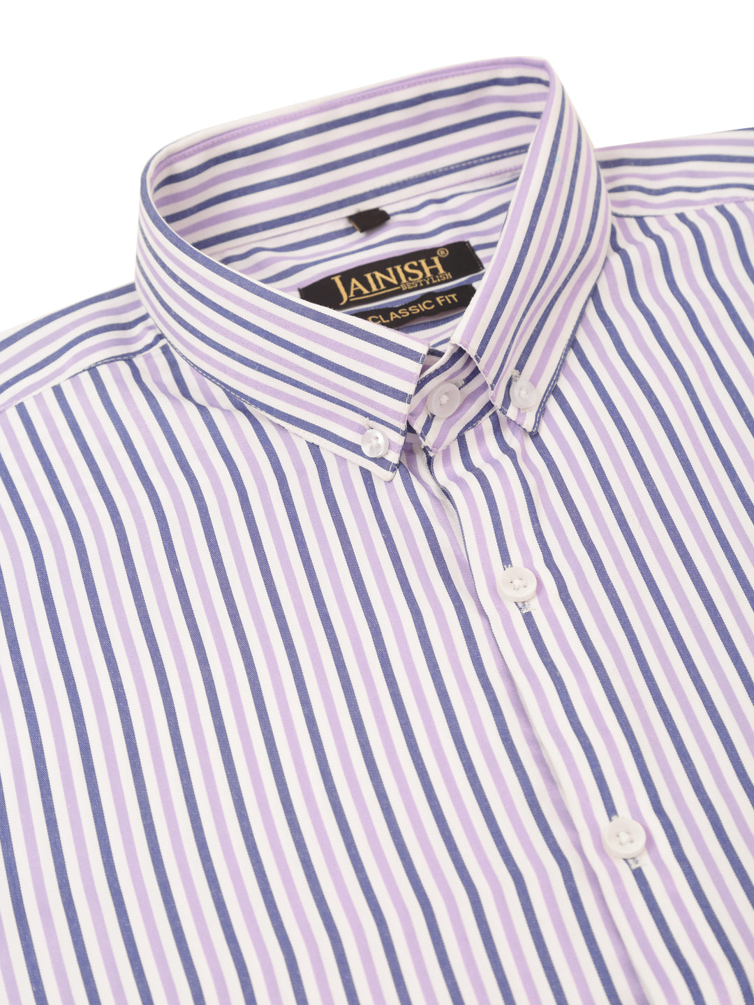 Jainish Men's Cotton Checked Button Down Collar Formal Shirts ( SF 809Voilet ) | Grocsy