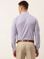 Jainish Men's Cotton Checked Button Down Collar Formal Shirts ( SF 809Voilet ) | Grocsy
