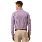 Jainish Men's Cotton Checked Button Down Collar Formal Shirts ( SF 810Purple ) | Grocsy