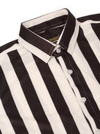 Jainish Men's Lycra Striped Half Sleeve Formal Shirts ( SF 812White ) | Grocsy