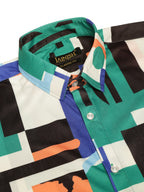 Jainish Men's Lycra Printed Half Sleeve Formal Shirts ( SF 814Green ) | Grocsy