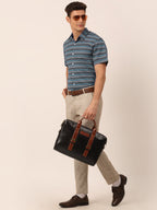 Jainish Men's Cotton Striped Half Sleeve Formal Shirts ( SF 816Grey ) | Grocsy