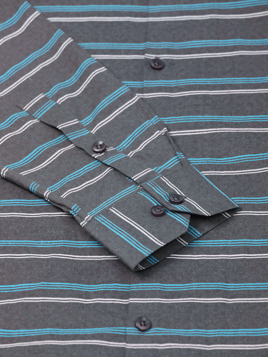 Jainish Men's Cotton Striped Formal Shirts ( SF 820Grey ) | Grocsy