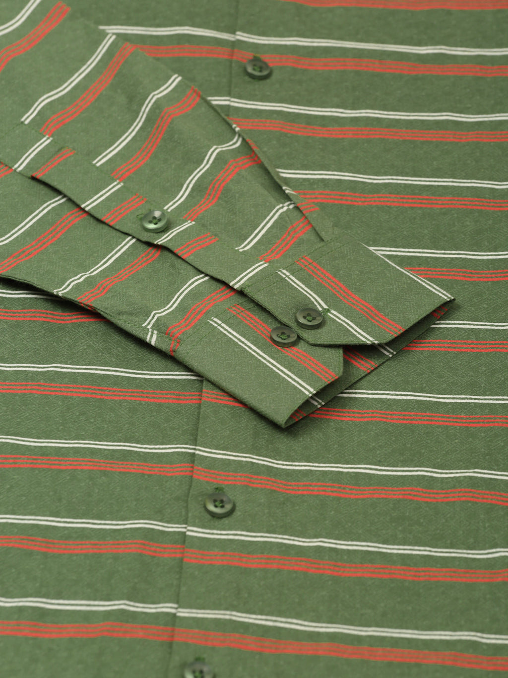 Jainish Men's Cotton Striped Formal Shirts ( SF 820Olive ) | Grocsy