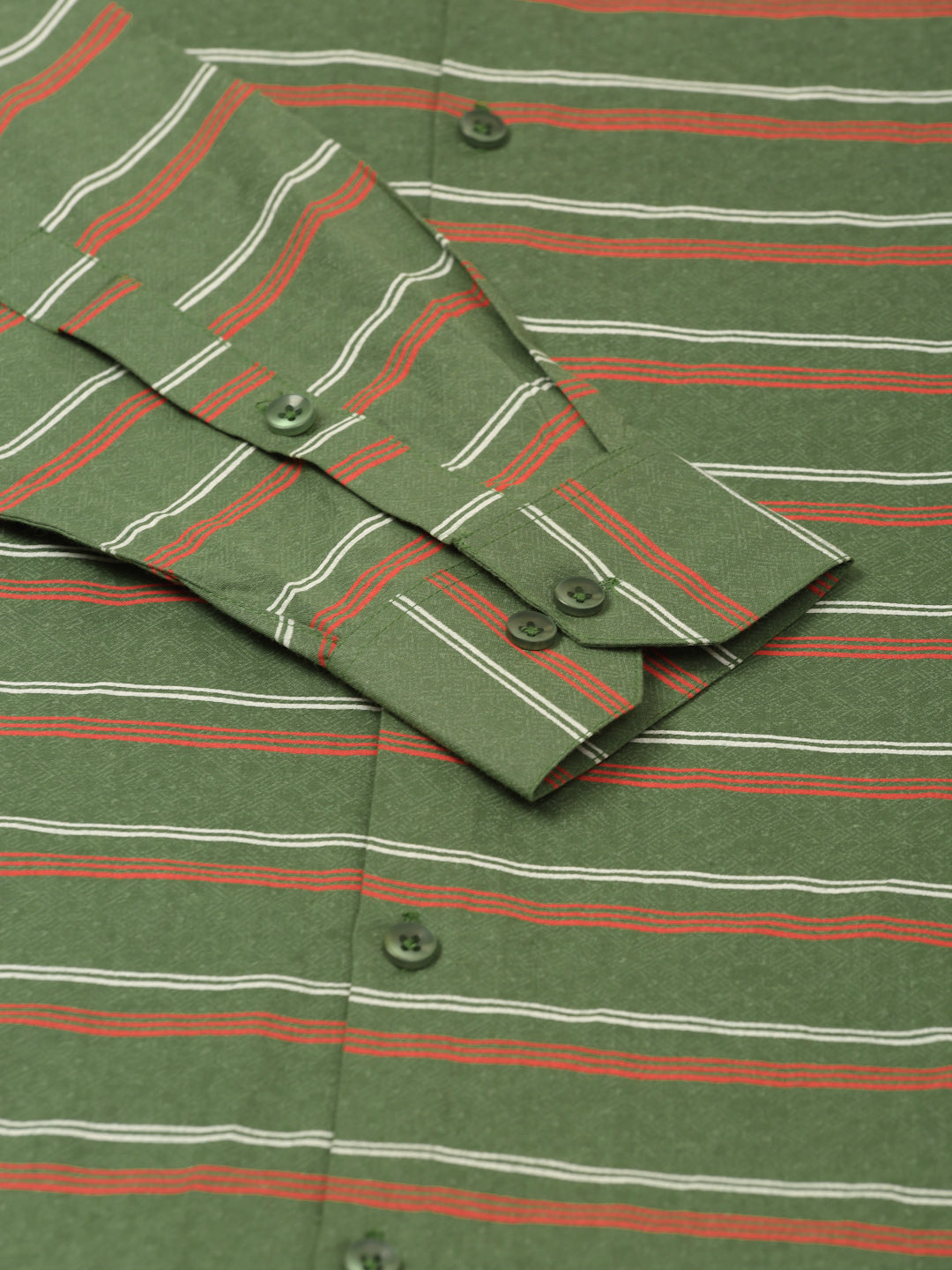 Jainish Men's Cotton Striped Formal Shirts ( SF 820Olive ) | Grocsy