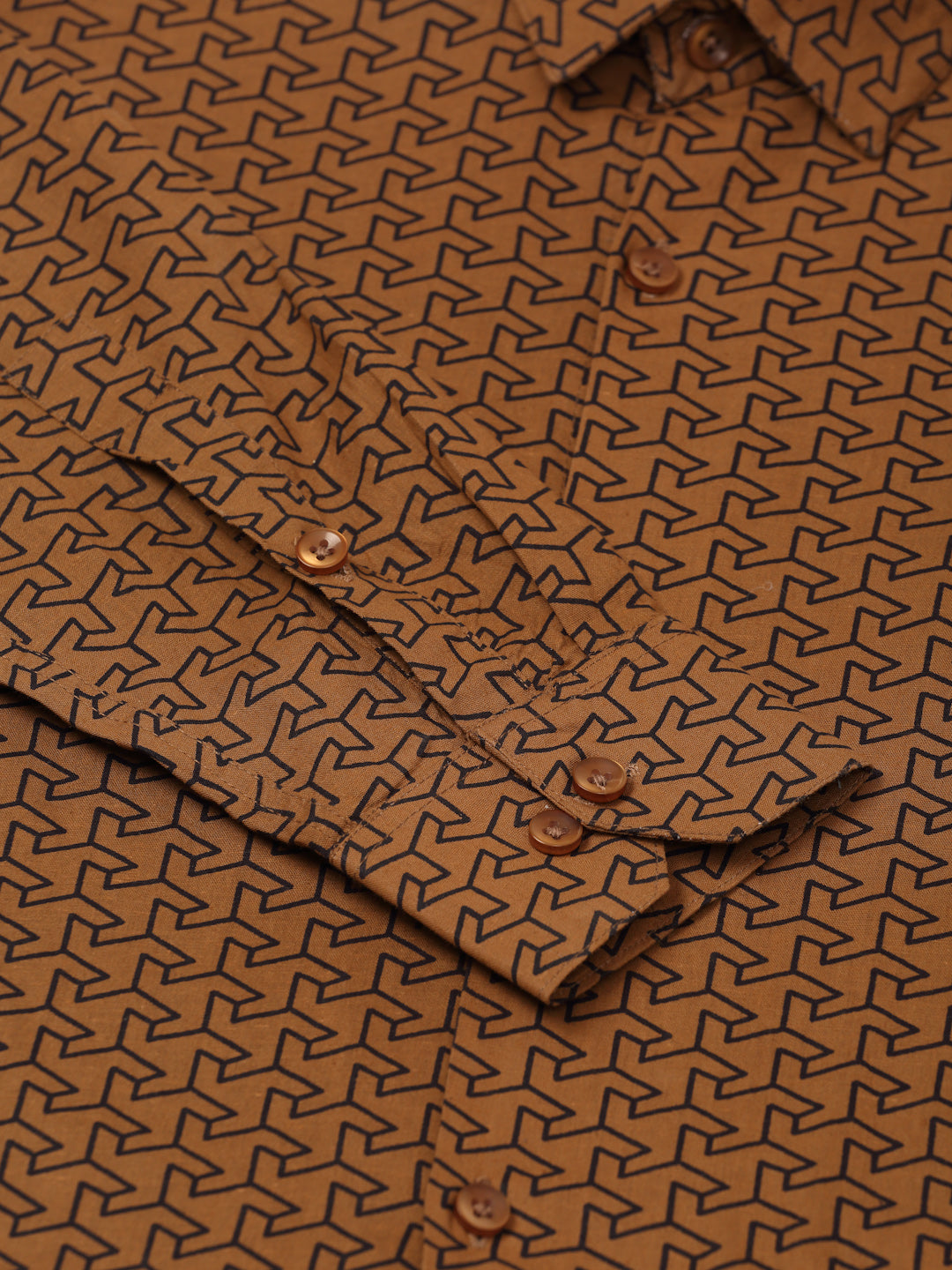 Jainish Men's Cotton Printed Formal Shirts ( SF 821Beige ) | Grocsy
