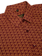 Jainish Men's Cotton Printed Formal Shirts ( SF 821Brown ) | Grocsy