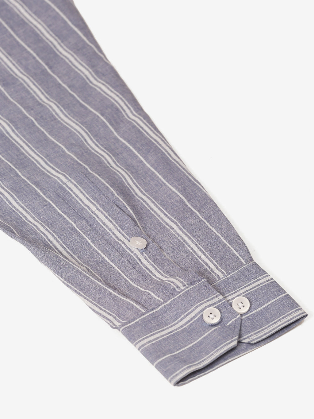 Jainish Men's Light Grey & White Classic Striped Formal Shirt | Grocsy