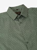 Jainish Men's Green Classic Printed Formal Shirt | Grocsy