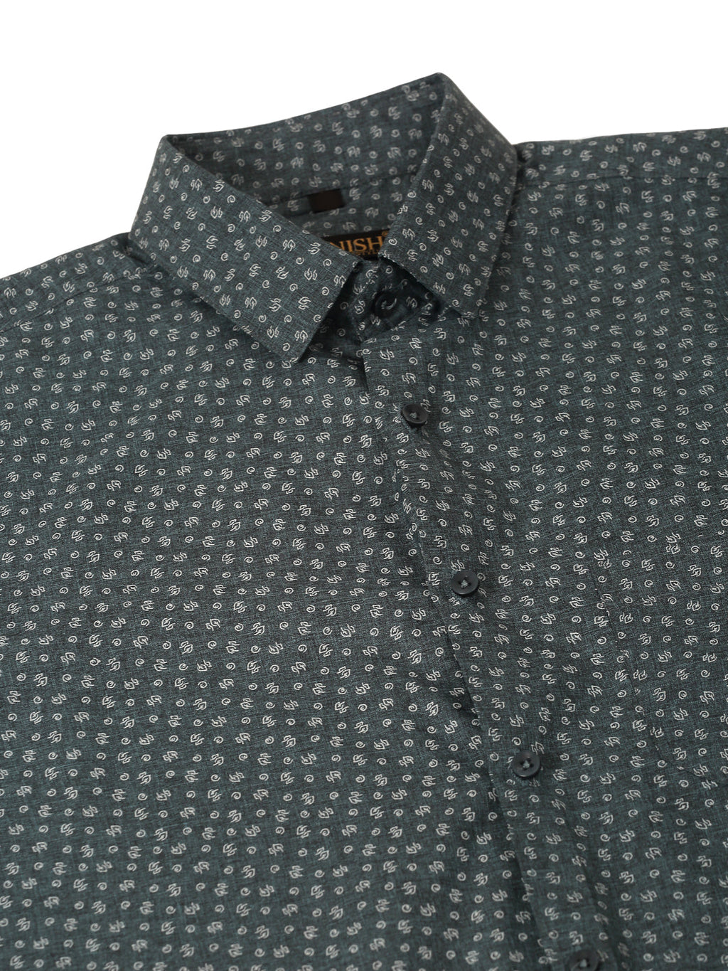 Jainish Men's Grey Classic Printed Formal Shirt | Grocsy